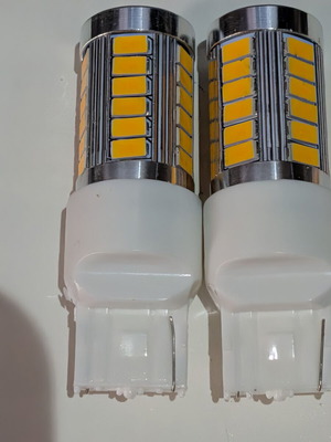 Led Car Bulbs T20 7440 33 SMD 5730 12V 24V 3W Yellow new