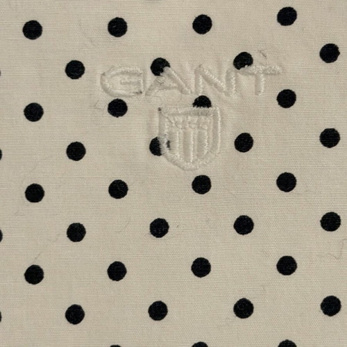 Gant women's shirt XL white with black polka dots like new