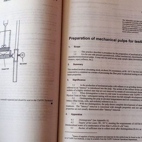 TAPPI Technology Park 200-01 Test Methods book like new in English