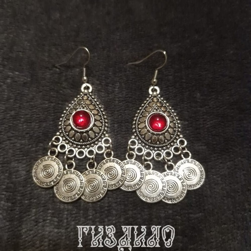 Earrings with steel hooks and pendants new