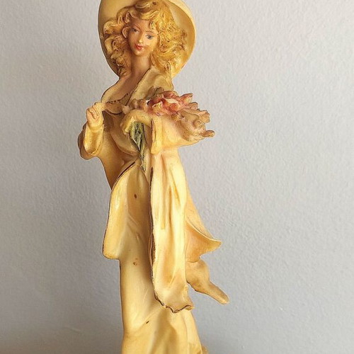 Vintage woman figurine 1900, antique decoration