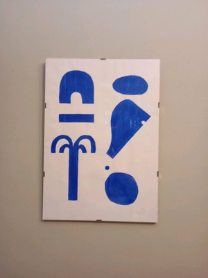 Blue Palm acrylic on paper new 30x42cm