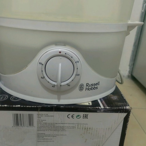 Russell Hobbs steamer like new with 3 tiers, 9 liters, 60 minutes