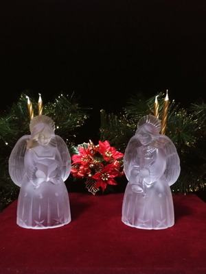 Mikasa Austria Christmas candle holders like new