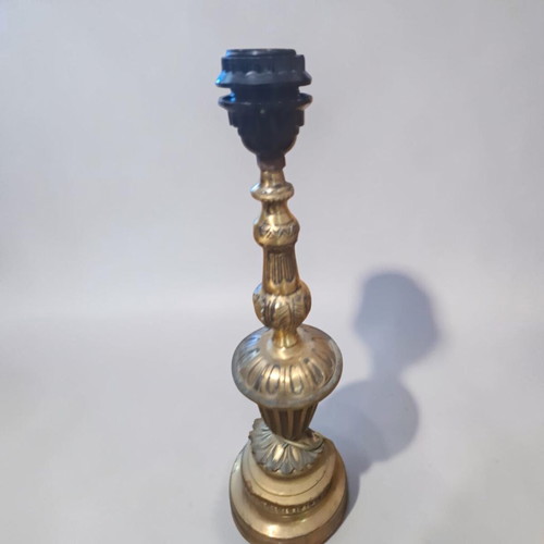 Bronze table lamp neoclassical style used, 48 cm