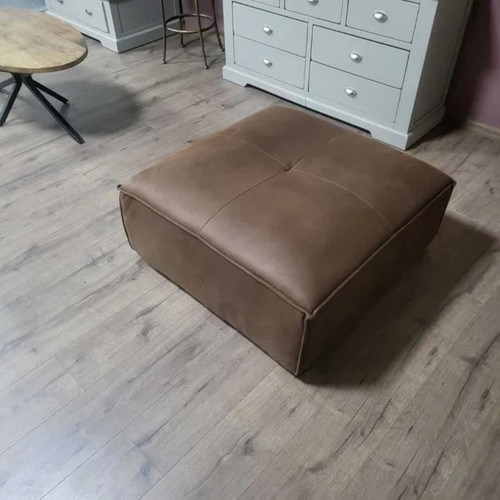 Brown fabric stool new