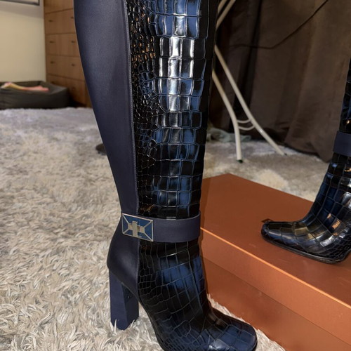 Baldinini boots new, dark blue with silver details, size 37