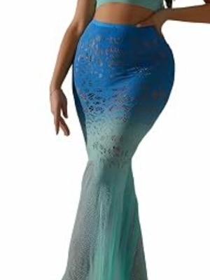 Beachwear set new, blue, one size