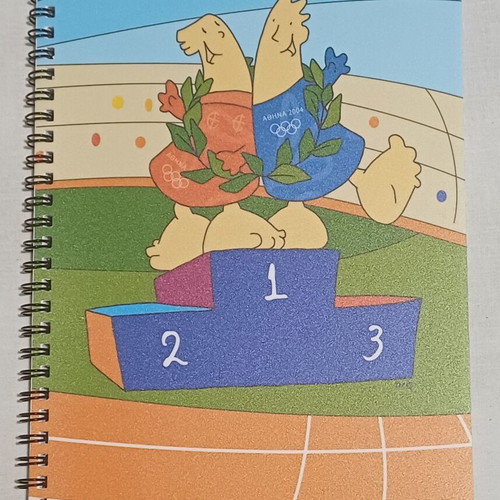 Notebook with Athens 2004 Olympic Games mascots new