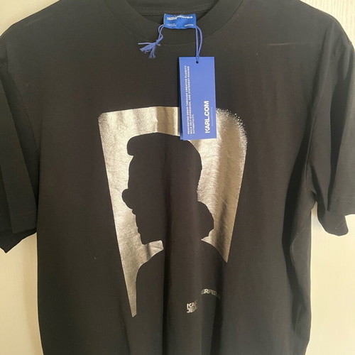 Karl Lagerfeld T shirt new, medium size, black with gold
