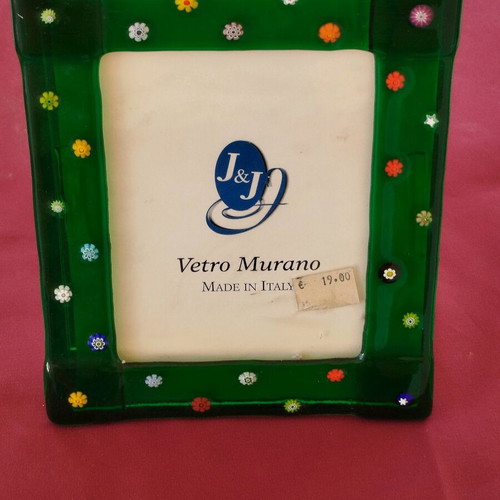 Murano frame green with daisies new
