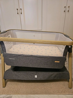 Kikka Boo NANNA Baby Cot like new with unused mattress and accessories