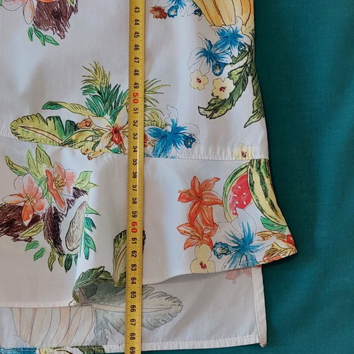 Zara women's blouse, white with colorful floral print, XS-M