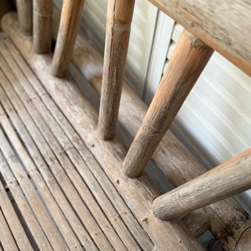 Rustic Wooden Outdoor Sofa used