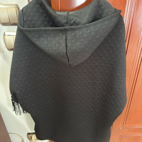 Thin jacket with hood like new, black
