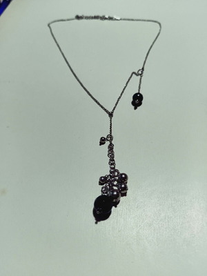 Pendant Apefthon 925 silver with black stones new