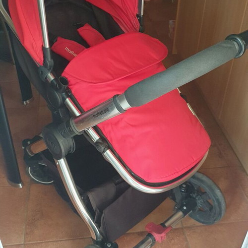 Mothercare Journey 3-in-1 stroller used, cherry and black color