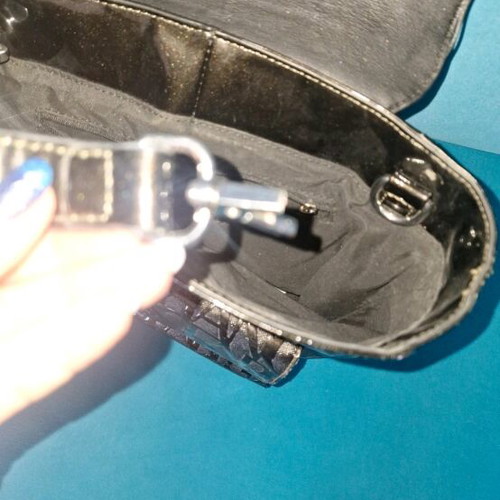Armani Exchange backpack patent leather like new, black