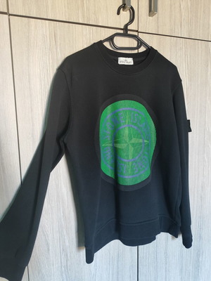 Stone Island sweatshirt used, size M, black with green logo