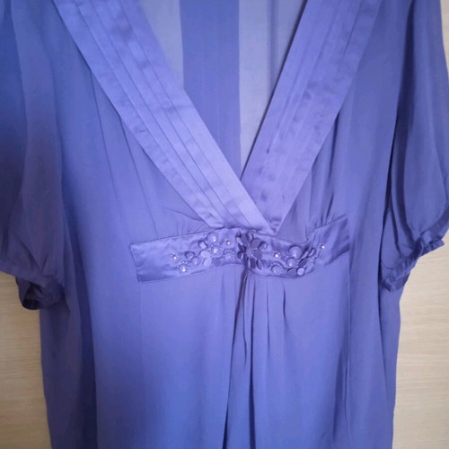 Women's blouse with top purple like new, size 5XL