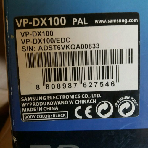 Samsung handheld videocamera black and silver new