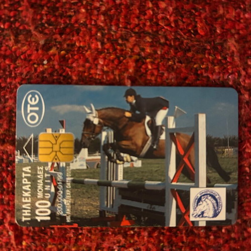 OTE phone card collectible with horse riding theme like new