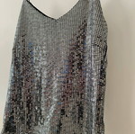 Silver top with sequins new, unworn