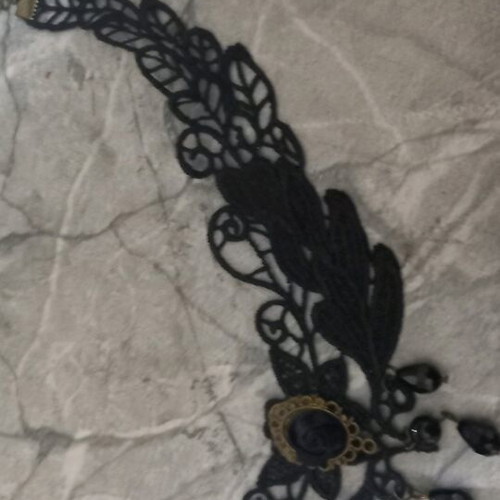 Joker fabric black necklaces, 2 pieces, like new, vintage style