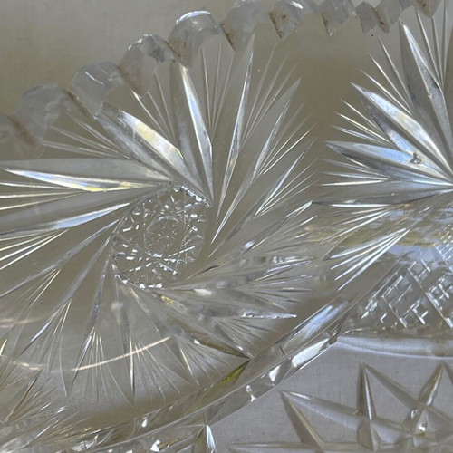 Planters used, antique, heavy crystal 36x21x10 cm