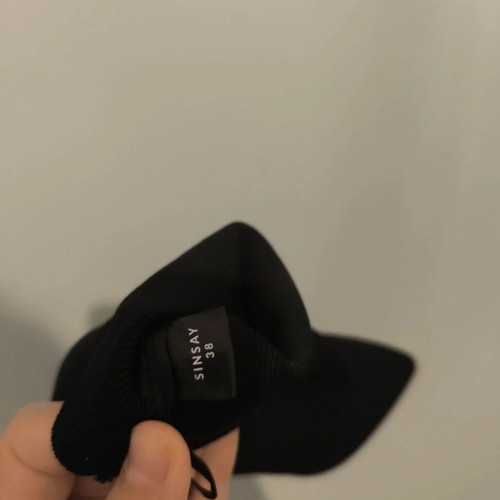Ankle boots black sock elastic size 38 like new