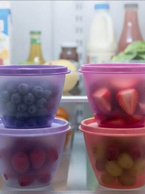 Set of 4 refrigerator containers 400 ml, new