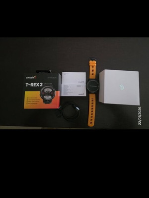 Amazfit T-Rex 2 Aluminium 47mm Waterproof Smartwatch with Heart Rate Monitor Ember Black