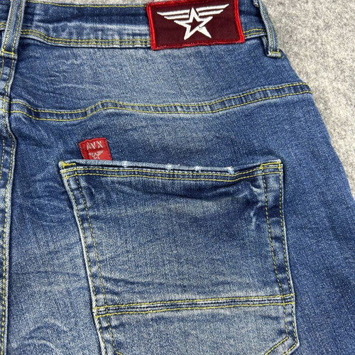 Avirex Men's Denim Shorts used Y2K Skater style size 46/32