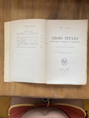 Αρχαίο βιβλίο Emil Ludwig Trois Titans μεταχειρισμένο, γαλλικά