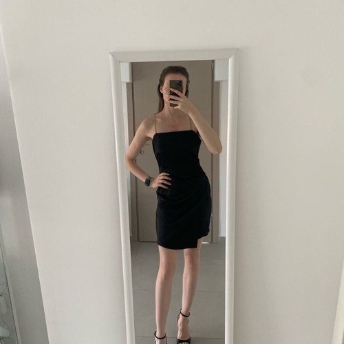 Zara little black dress with rhinestones, size M, like new
