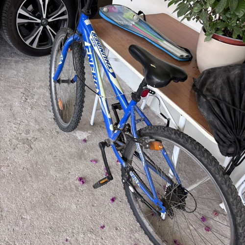 Two mountain bikes used for elementary and middle school kids