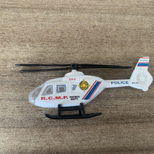 RCMP Police Helicopter Die-Cast Model used, vintage collectible