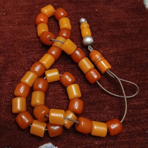 Mastic Worry Beads used with silver elements