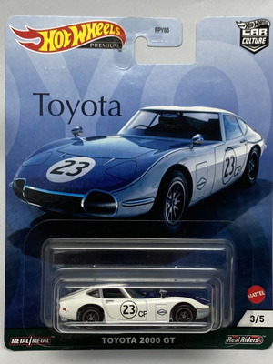 Toyota 2000 GT Hot Wheels Car Culture Premium Real Riders new