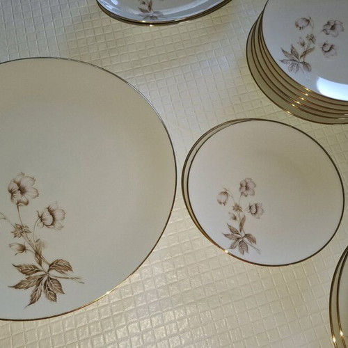 Scherzer porcelain dinnerware set used, pack of 35 pieces