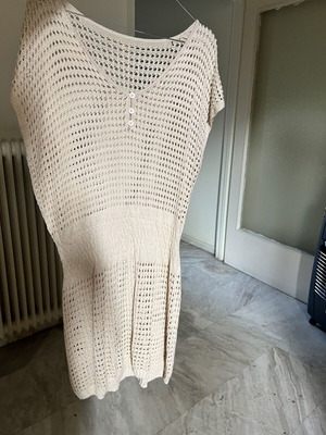 Knitted Beach Dress beige one size like new