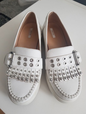 Geox дамски кожени обувки като ново, номер 38, бял цвят