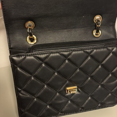 Handbag black used 28x22 cm with minor corner wear