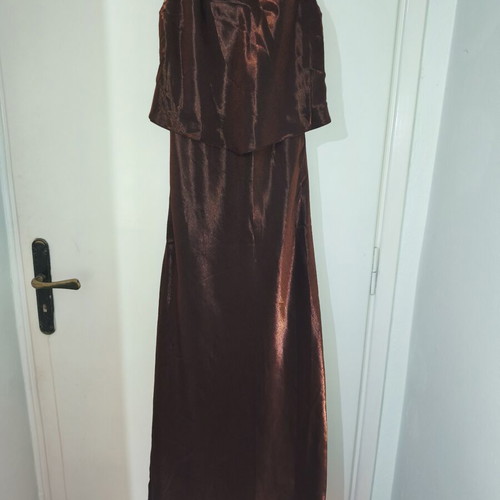 Vintage bronze metallic dress Gina Ritzi like new, made in Britain
