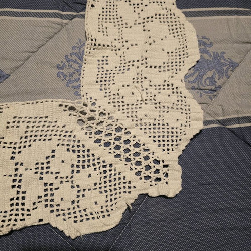 Handmade knitted edging fascia new for decoration