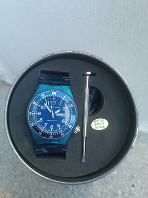 TechnoMarine Apnea G2 diving watch like new, blue and white