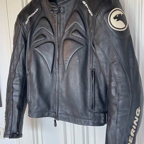 Bering leather motorcycle jacket used, winter full leather, size S