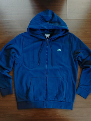 Lacoste Basic Zipper Hoodie new, blue, size L