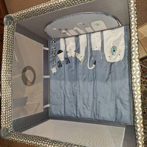Lionelo Sofie gray scandi playpen new