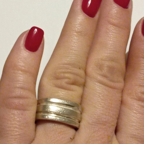 Silver ring 925 new, size 54